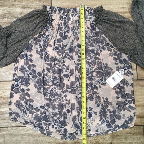 Free People Hendrix Floral Print Shear Blouse - Picture 6 of 7